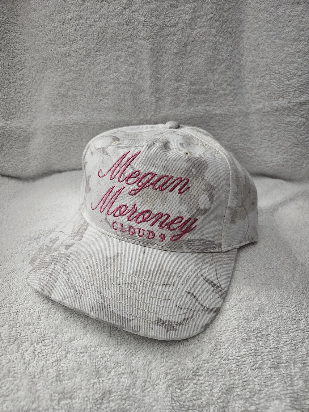 Megan Moroney Target Cloud 9 White Camo Pink Graphic Baseball Hat Womens NWT